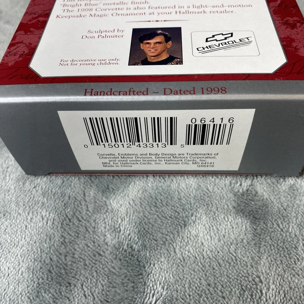 Hallmark Keepsake Ornament Christmas 1998 Corvette Convertible L1 🎄🎅